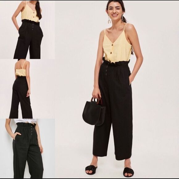 TopShop Linen Blended Pants Size 0 - Picture 1 of 7